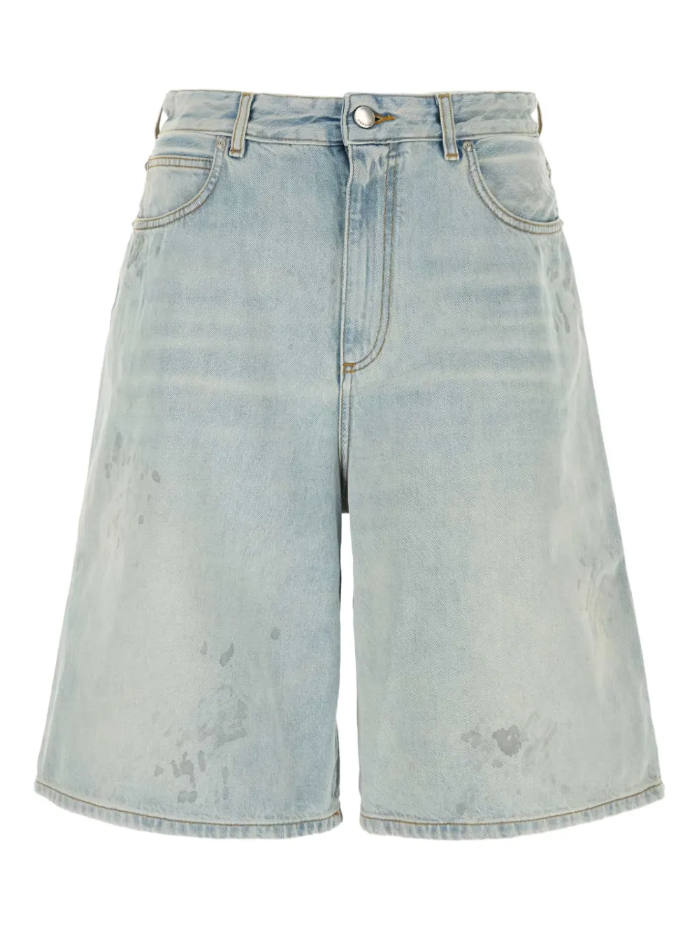 1989 STUDIO logo-patch denim shorts Blauw