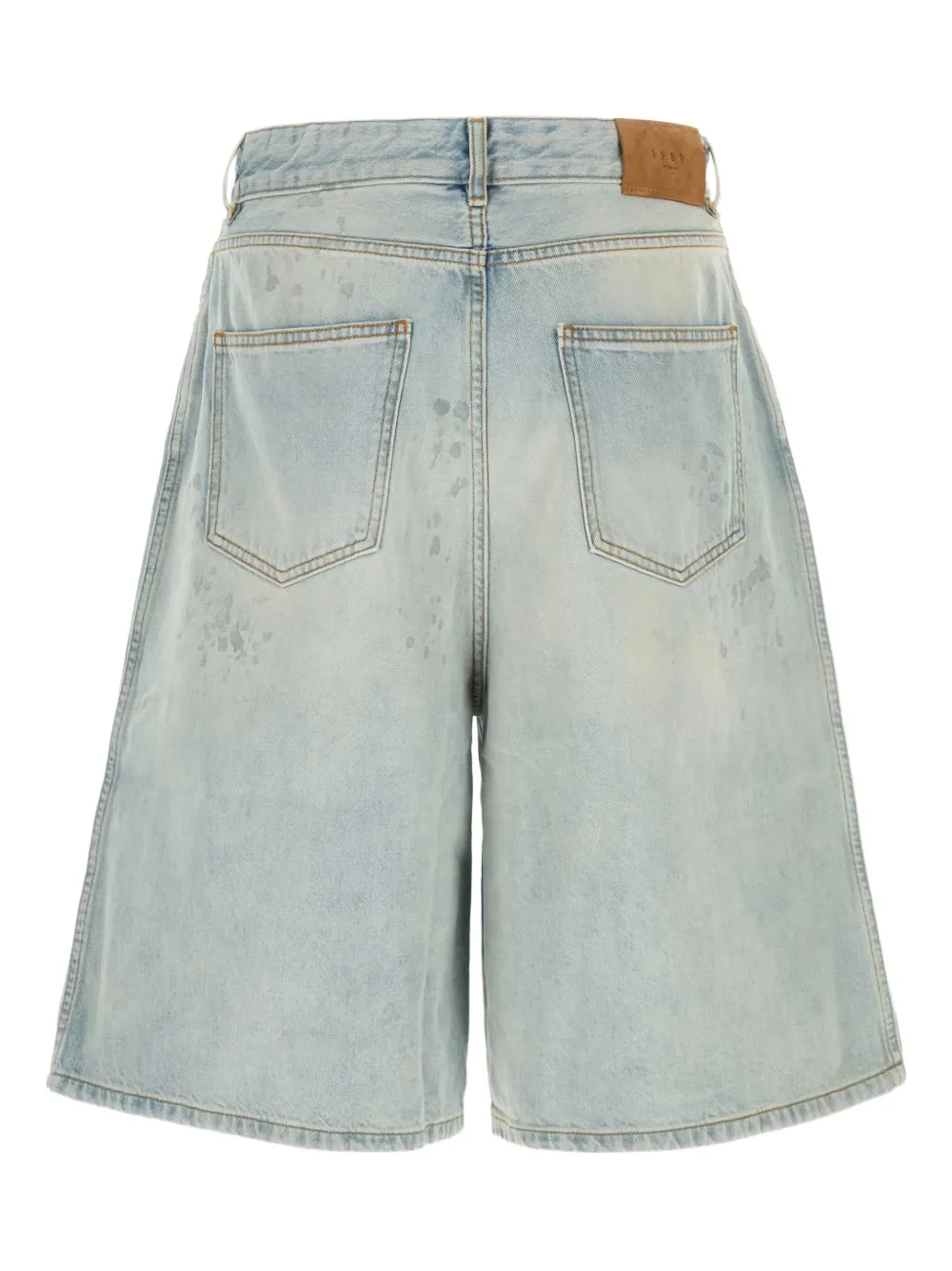 1989 STUDIO logo-patch denim shorts Blauw