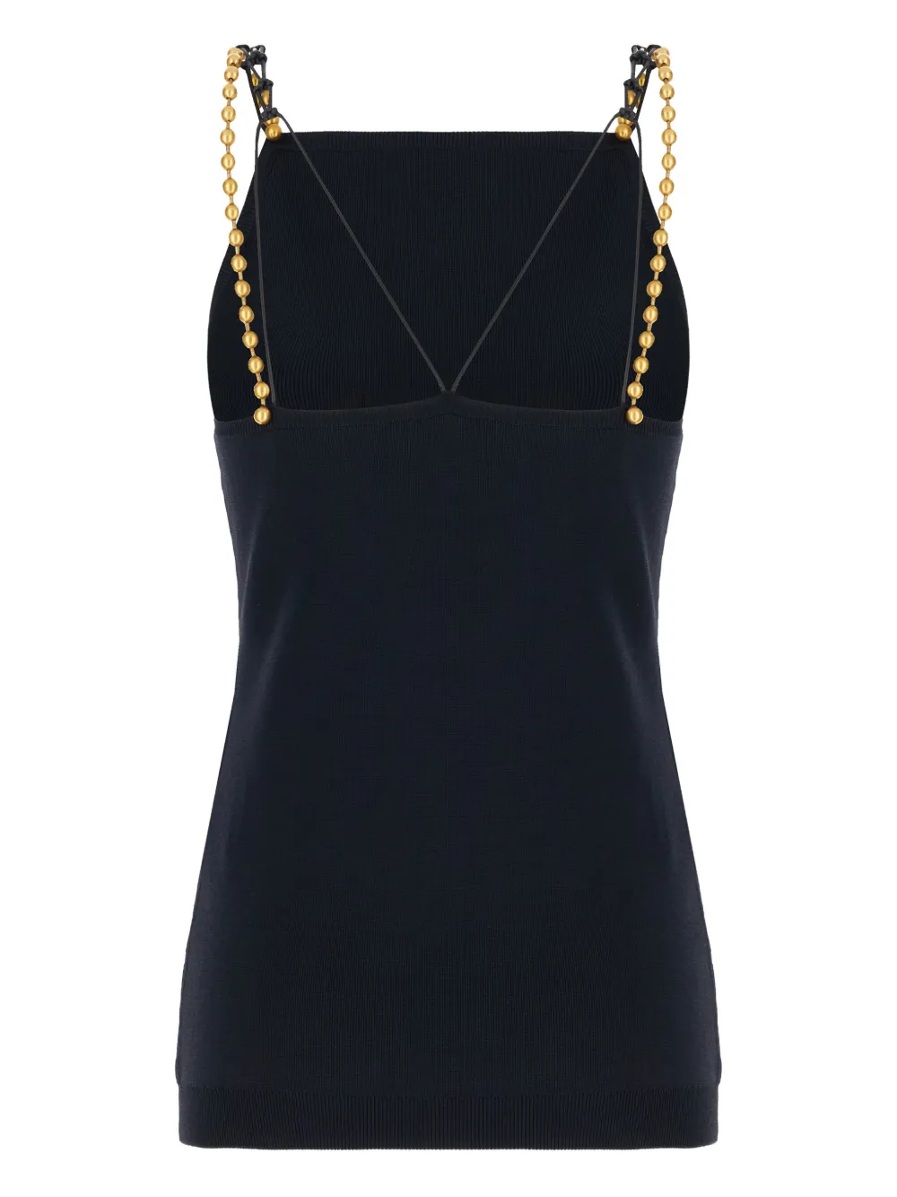 Gabriele Colangelo beaded-strap knitted top | Blue | Image 1
