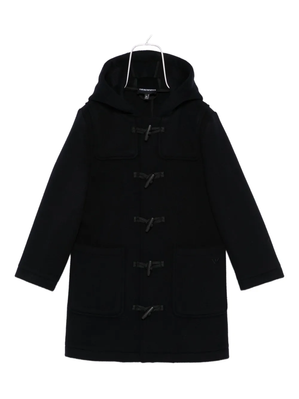 Emporio Ar i Kids hooded duffle coat Blauw