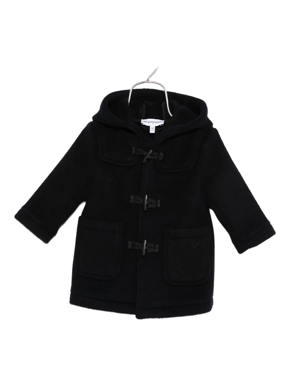 Emporio Ar i Kids hooded duffle coat Blauw