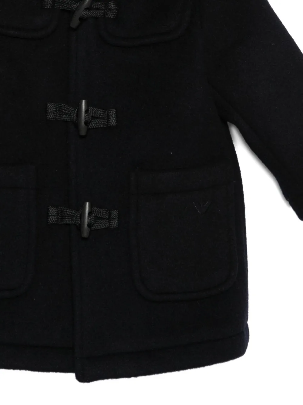 Emporio Armani Kids hooded duffle coat Blauw