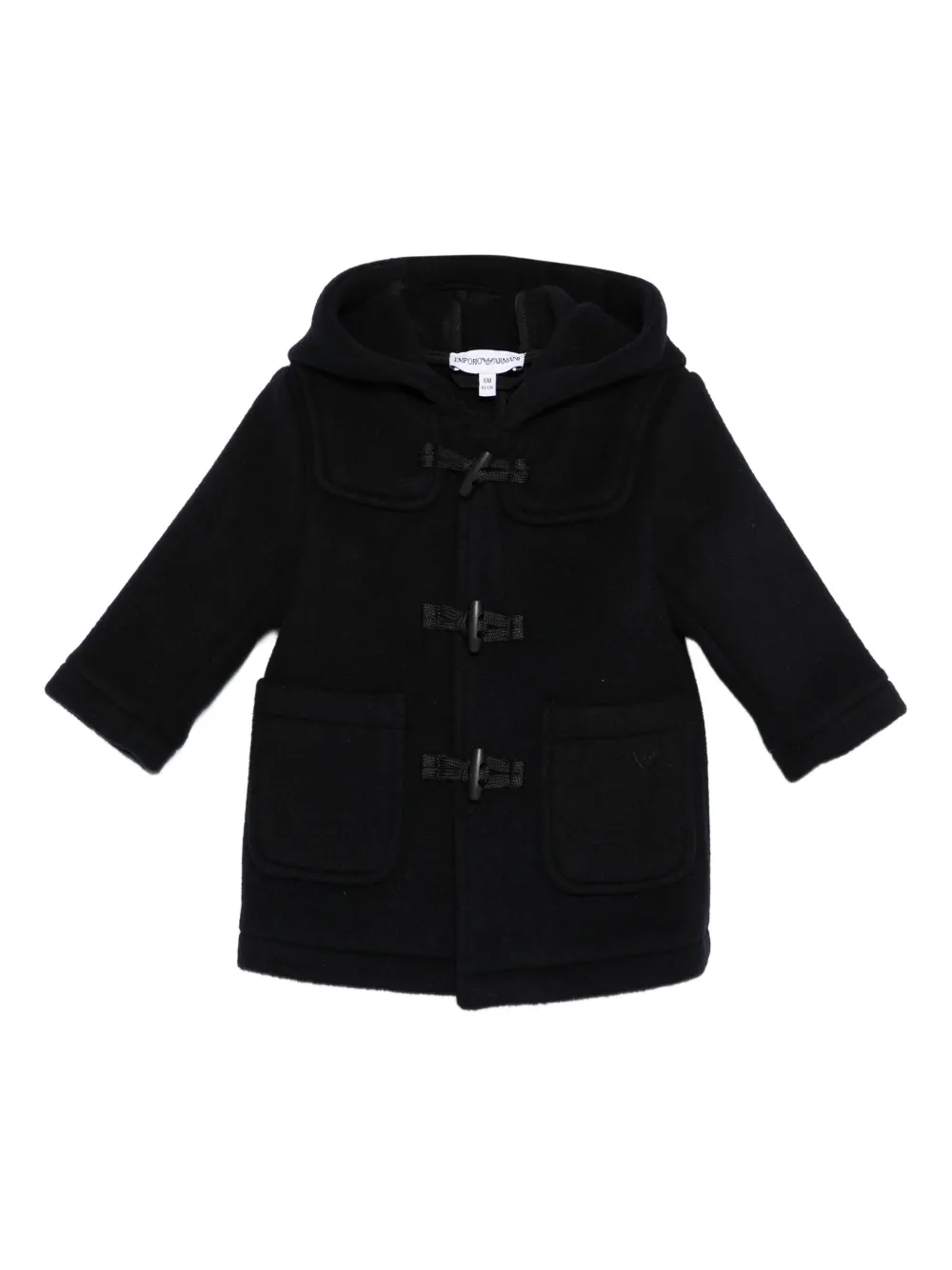 Emporio Ar i Kids hooded duffle coat Blauw