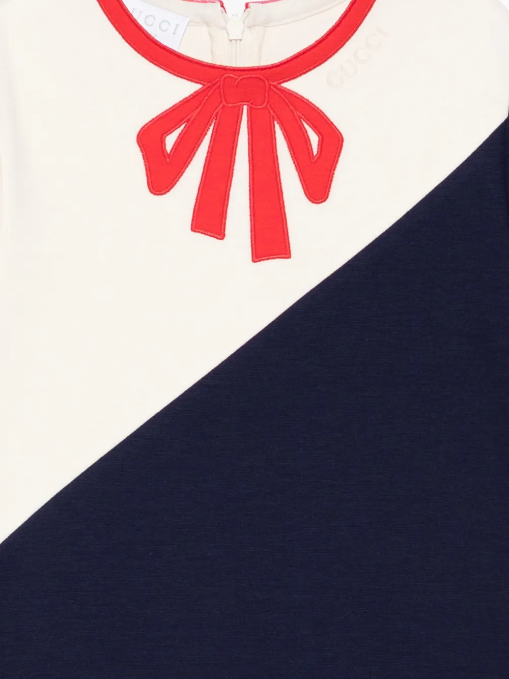 Gucci Kids T-shirtjurk met strik Blauw