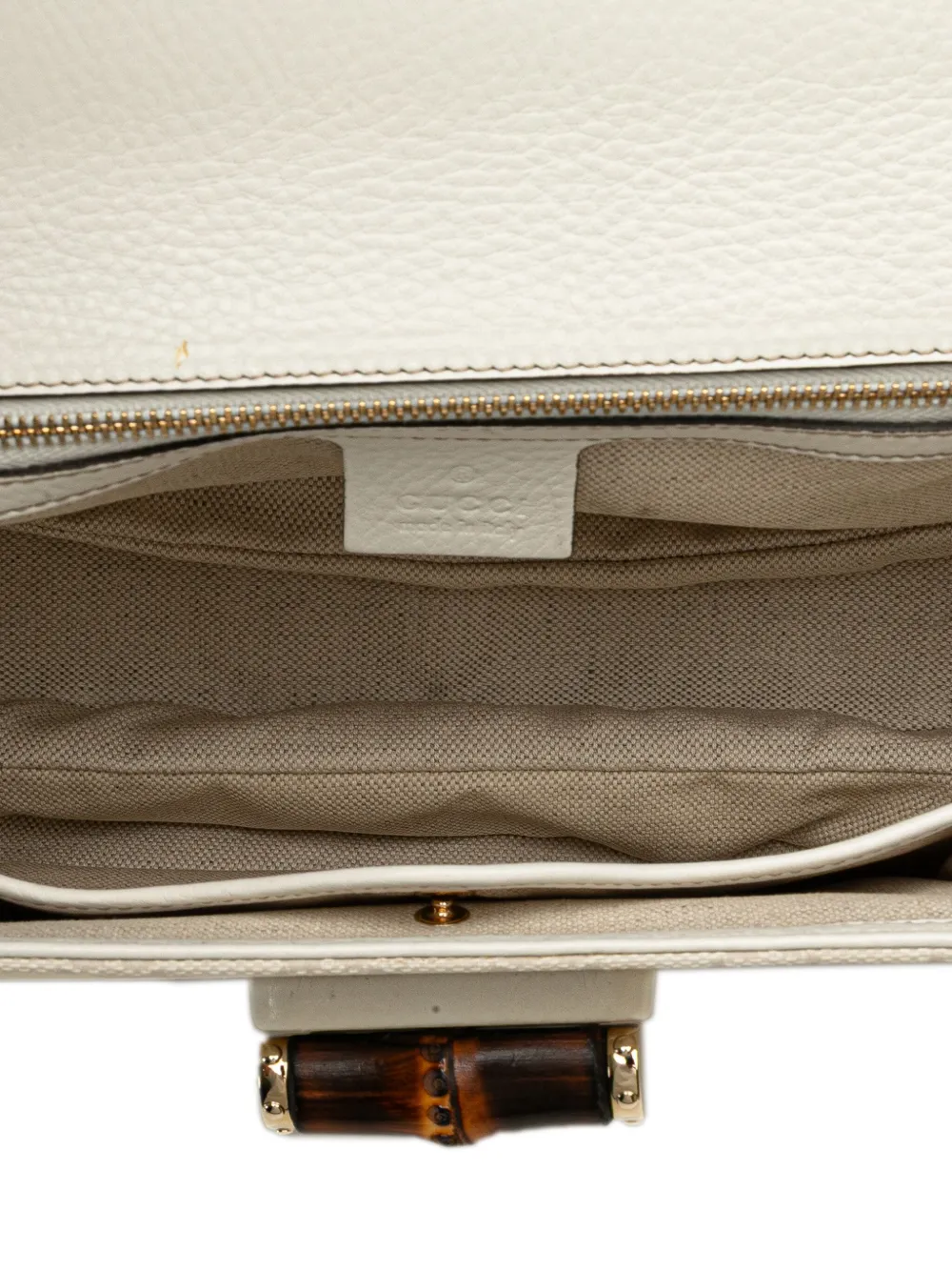 Pre-owned Gucci 2000-2015 Medium Gg Canvas New Bamboo Satchel