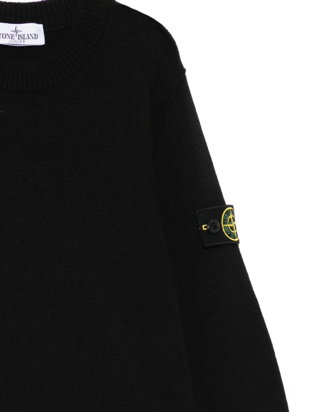 Stone Island Junior Wollen trui Zwart