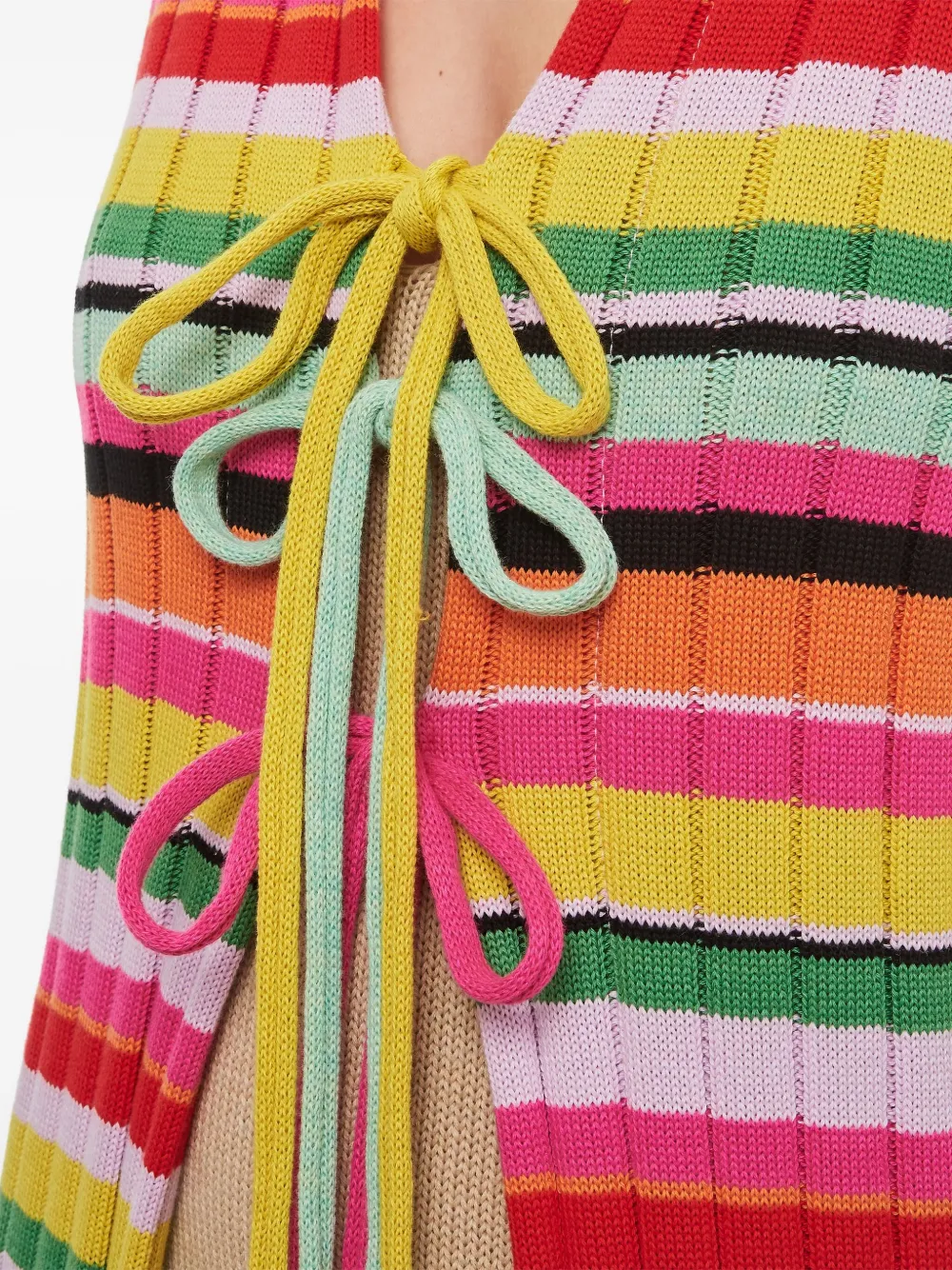 Gio Giovanni Gerosa Cotton Fringes Long Cardigan In Multi