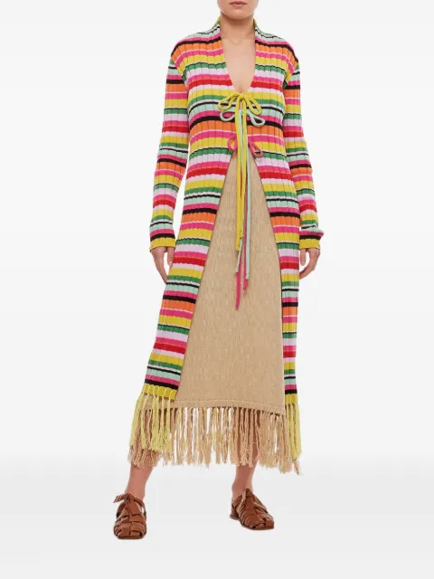 Gio Giovanni Gerosa striped fringe cardigan