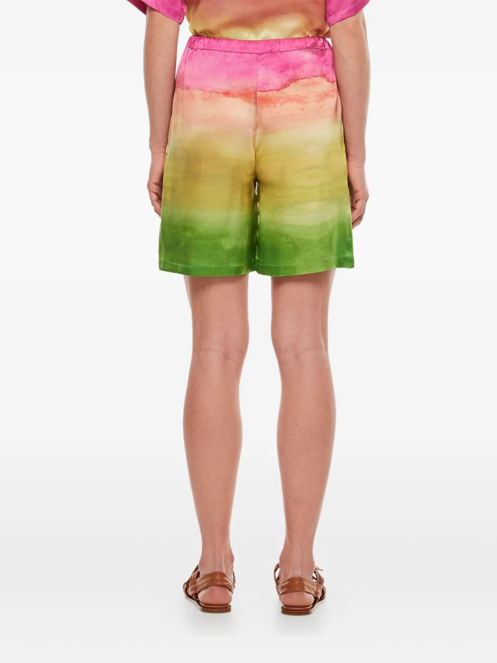 Gio Giovanni Gerosa ombre drawstring shorts Roze
