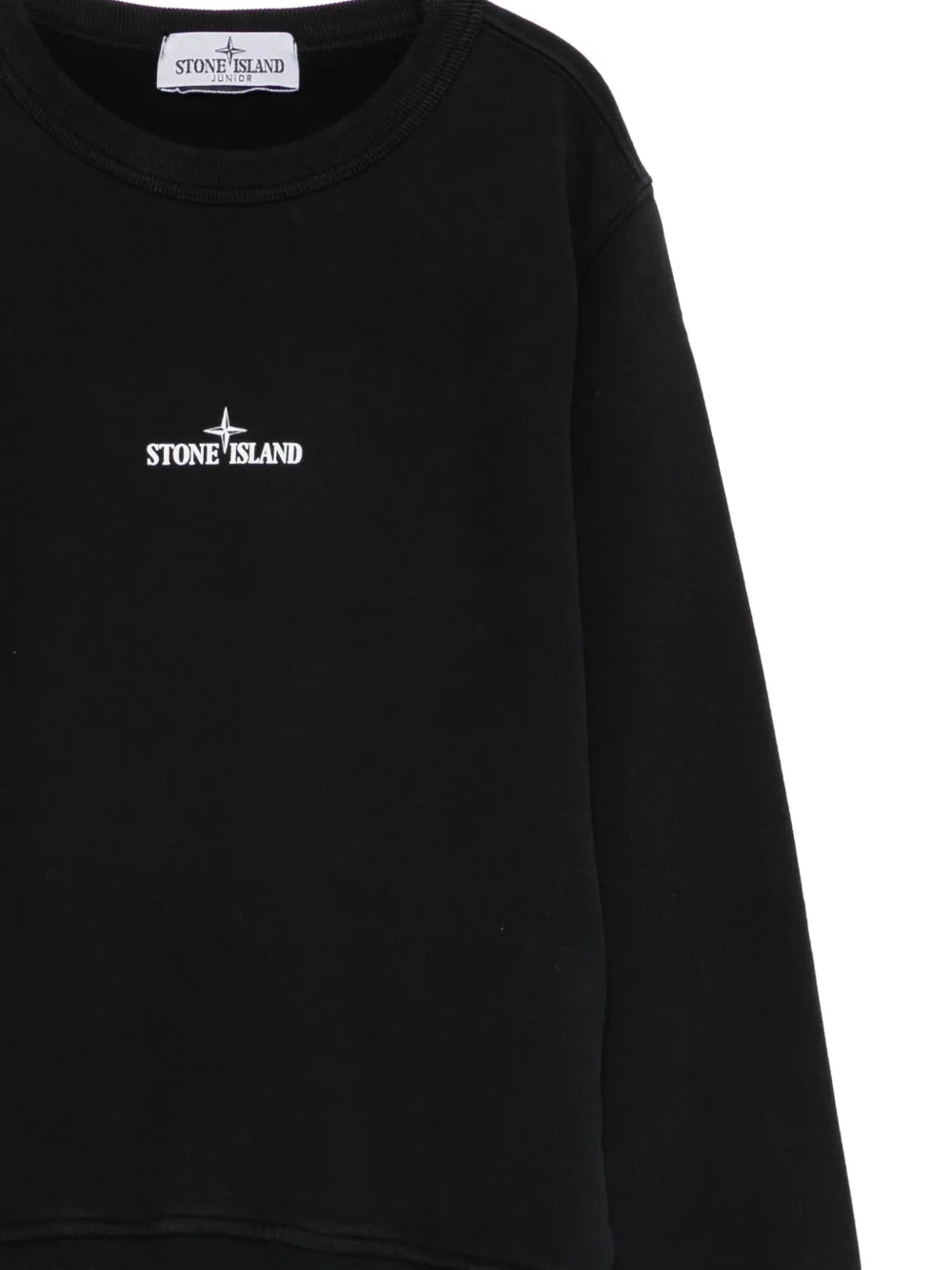 Stone Island Junior compass-logo sweatshirt Zwart