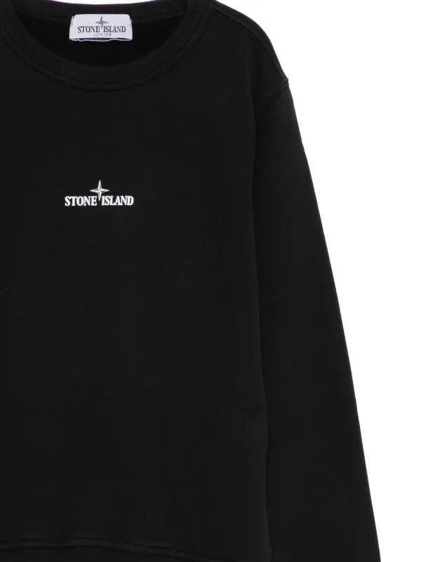 Stone Island Junior コンパスロゴ スウェットシャツ | ブラック