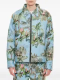 BACKSIDE CLUB floral-print zip-fastening jacket - Blue