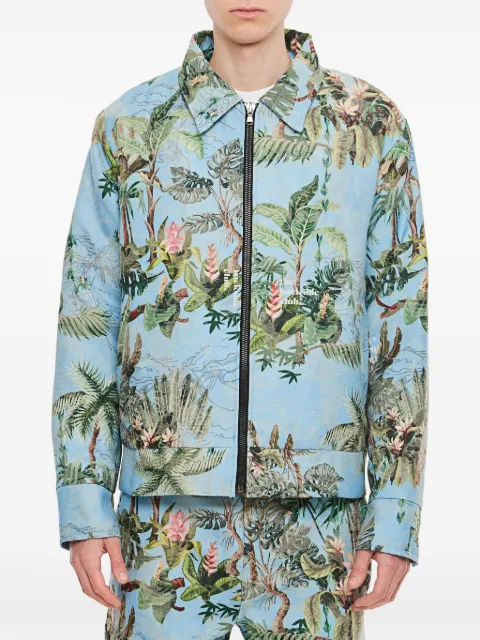 BACKSIDE CLUB floral-print zip-fastening jacket
