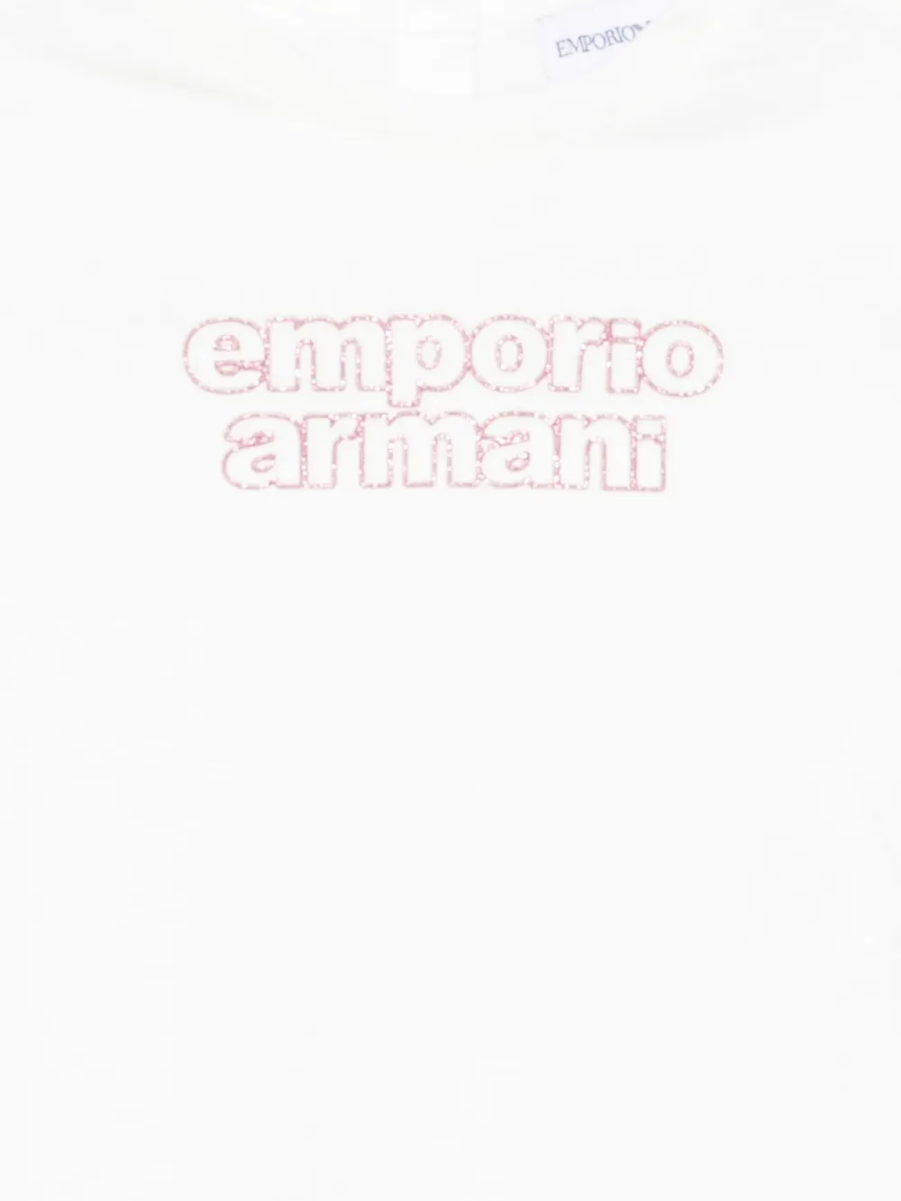Emporio Armani Kids logo-embellished long-sleeve top Wit