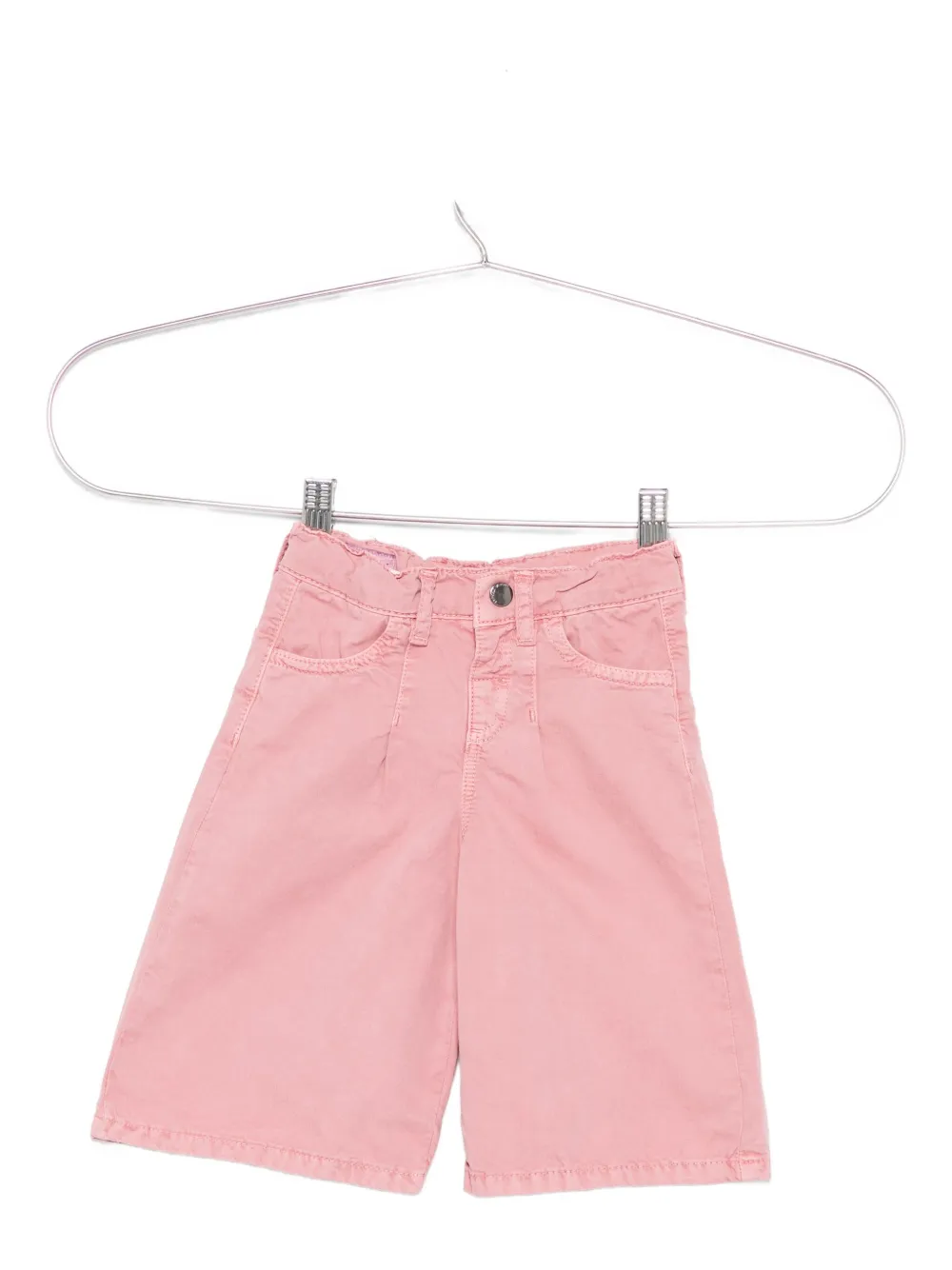 Emporio Armani Kids logo-plaque cotton trousers - Rosa