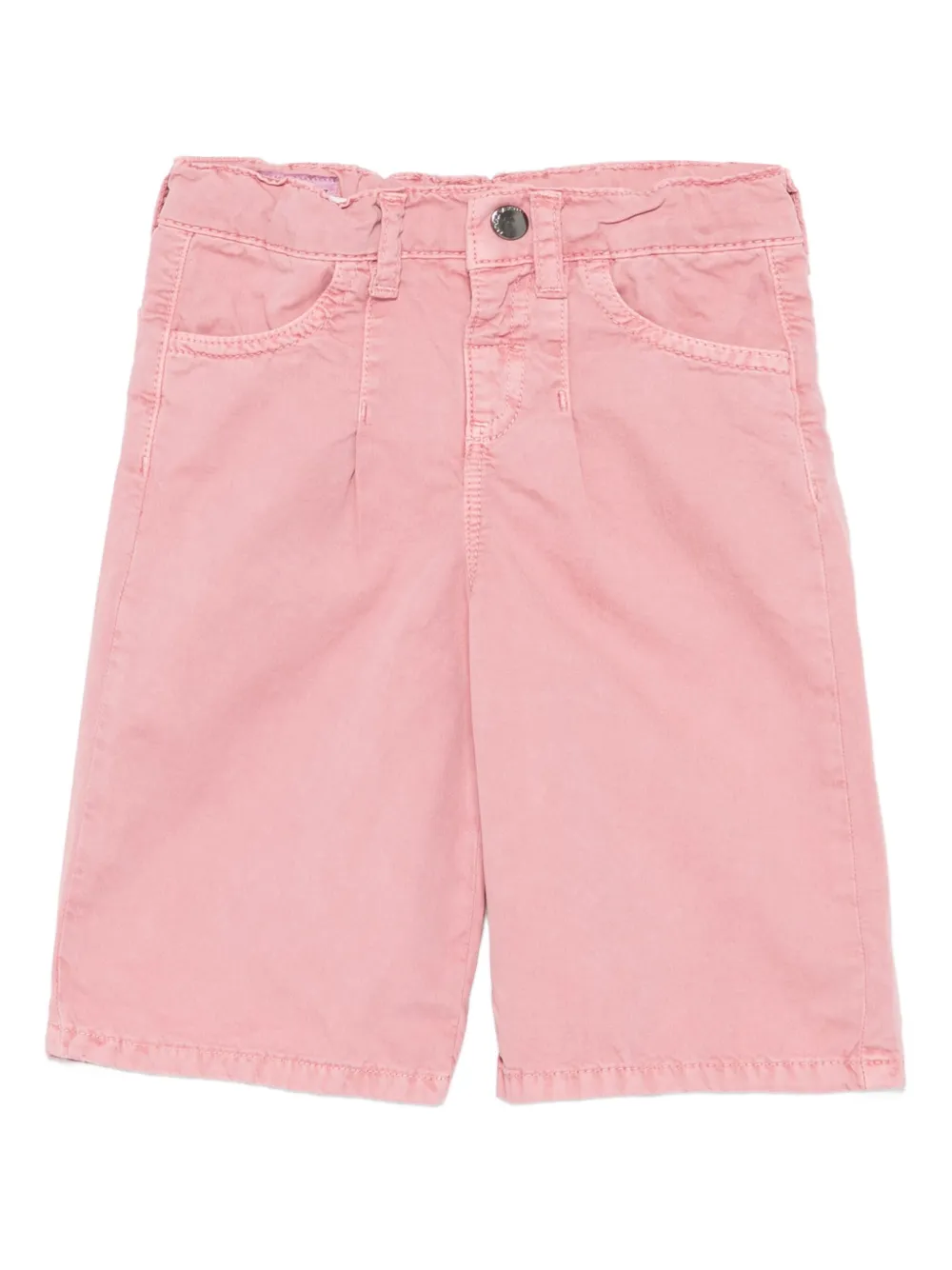 Emporio Ar i Kids logo-plaque cotton trousers Roze