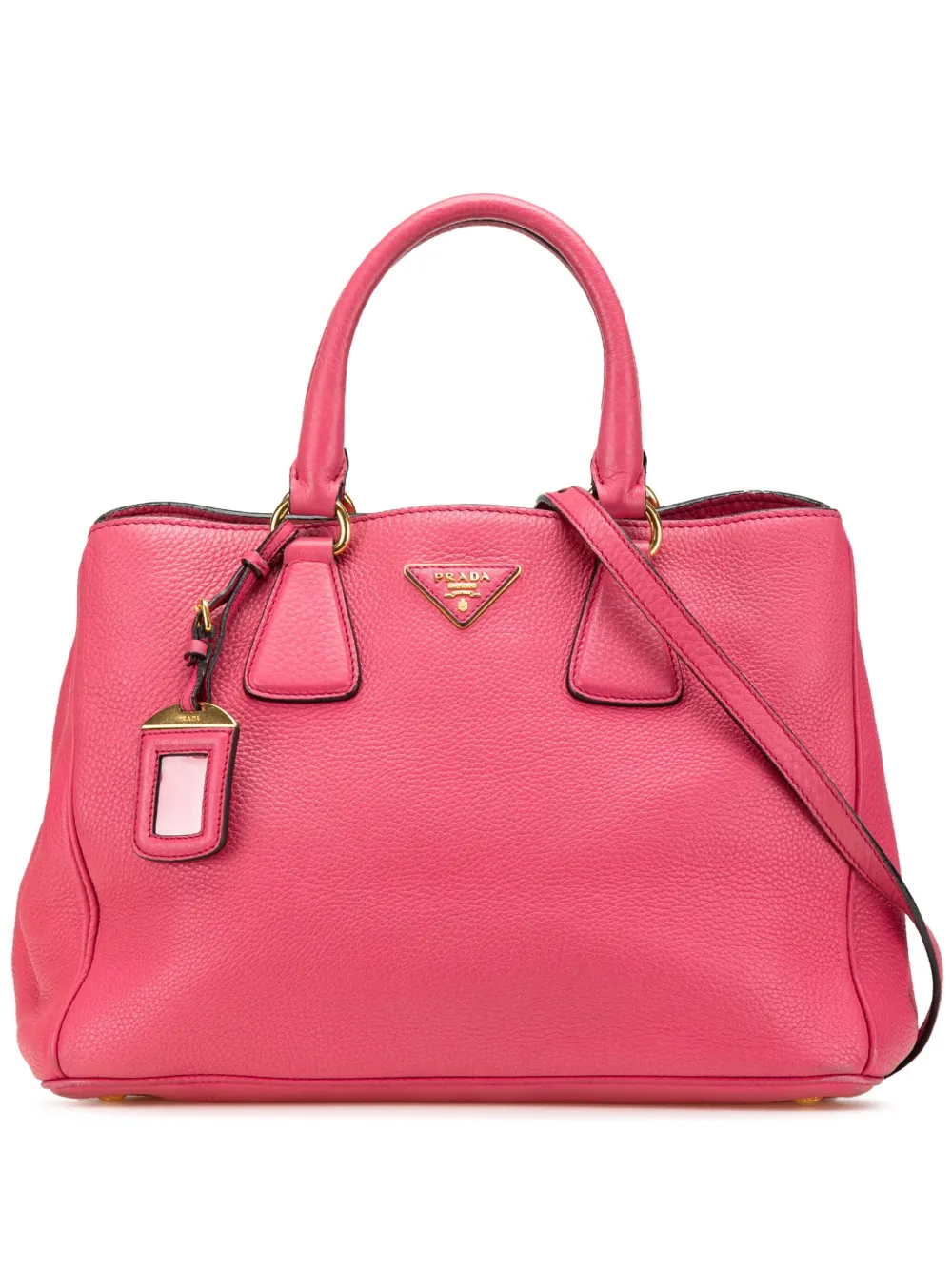 Prada Pre-Owned 2000-2024 Vitello Daino Open Convertible Tote satchel | rose | Image 1