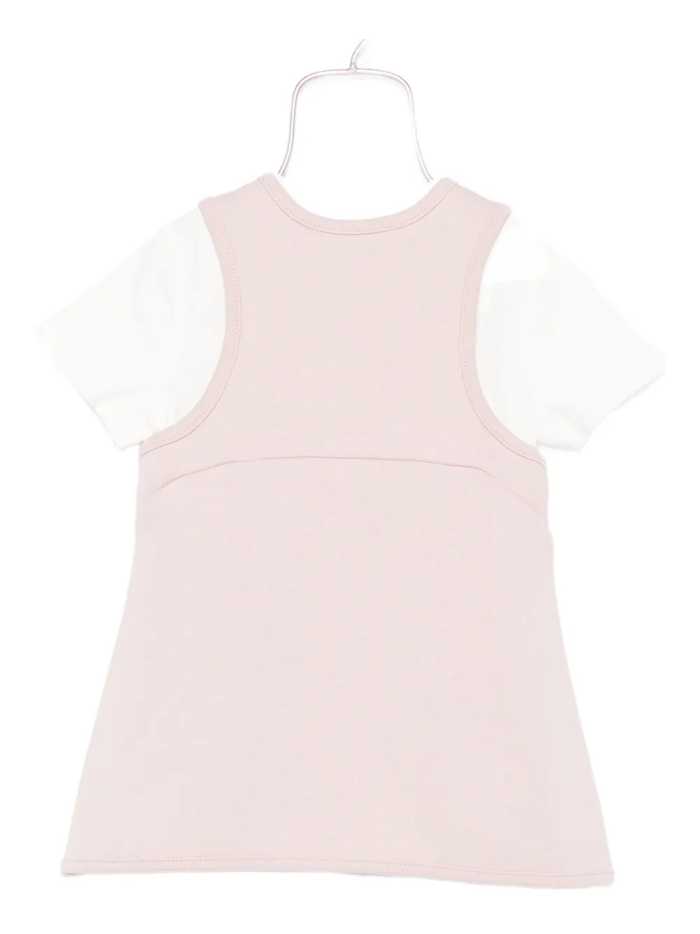 Emporio Armani Kids logo-embellished T-shirt and pinafore dress Roze