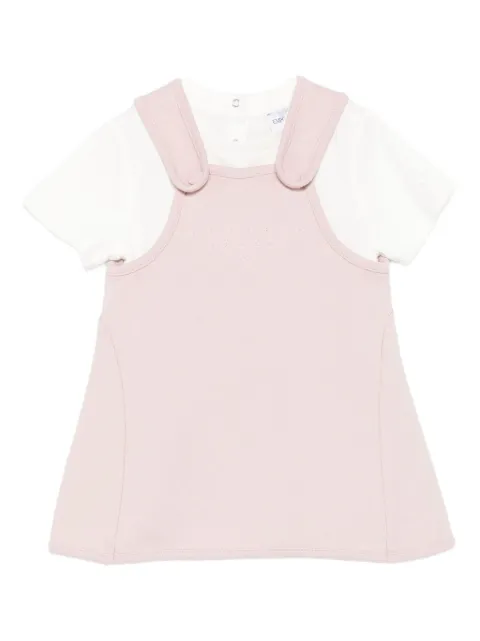 Emporio Armani Kids تيشيرت وفستان بينافور مزين بشعار الماركة