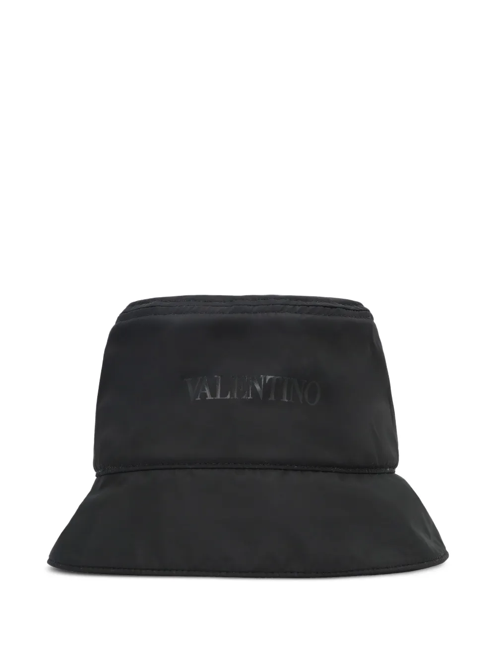 Valentino Garavani logo-print bucket hat Zwart