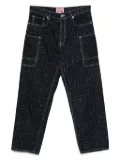 Kenzo geometric-pattern jeans - Blue
