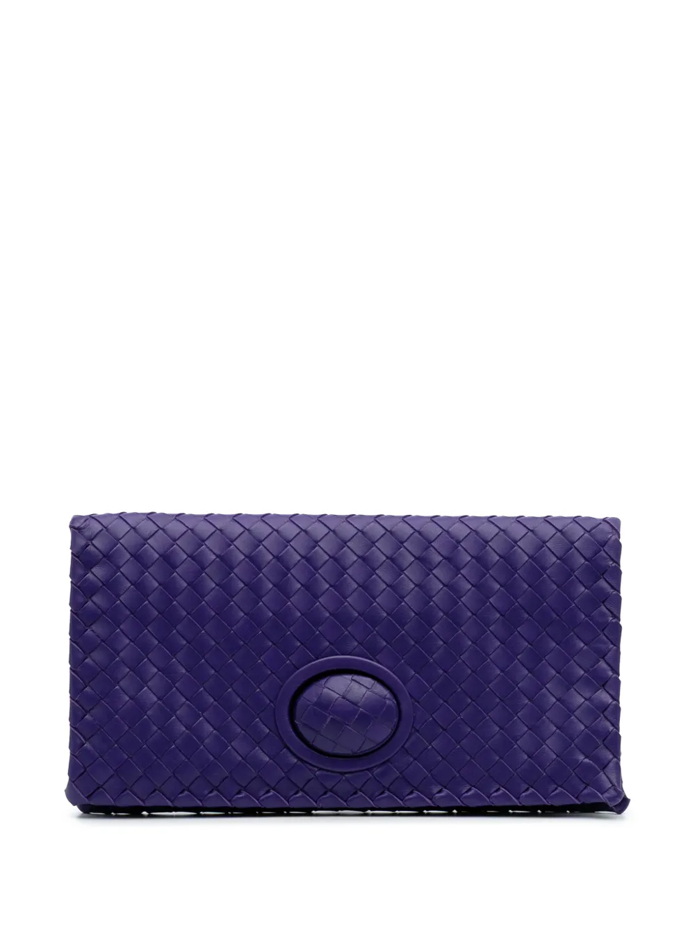 Bottega Veneta Pre-Owned 2012-2024 Nappa Intrecciato Turn Lock clutch Bottega Veneta Pre-Owned 2012-2024 Nappa Intrecciato Turn Lock clutch