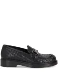 LA ROSE Seline woven leather loafers - Black