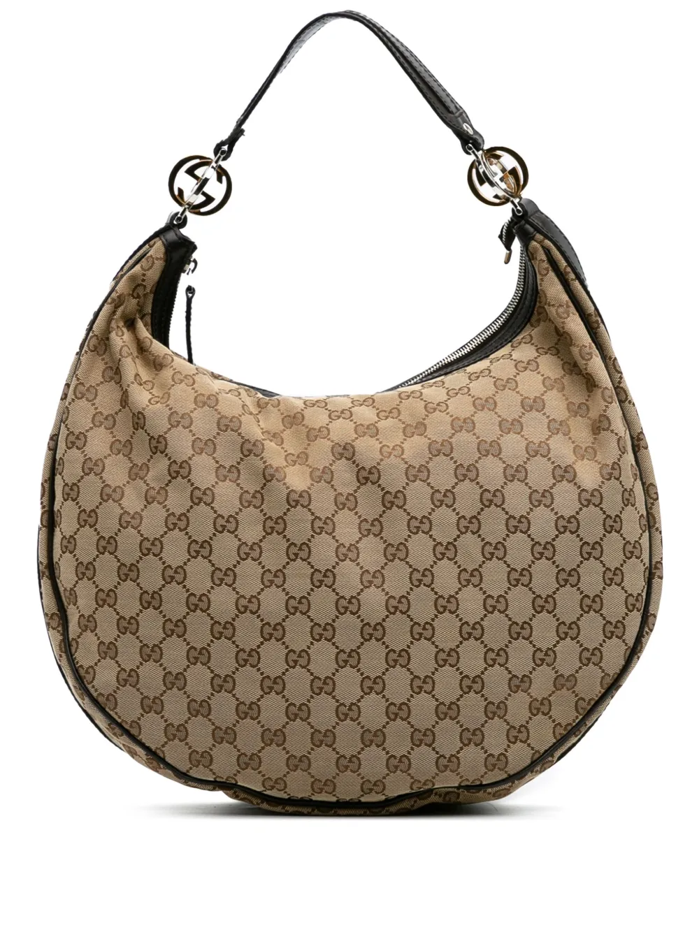 Gucci Pre-Owned 2016-2024 Large GG Canvas Twins hobo bag | Brown | Image 1