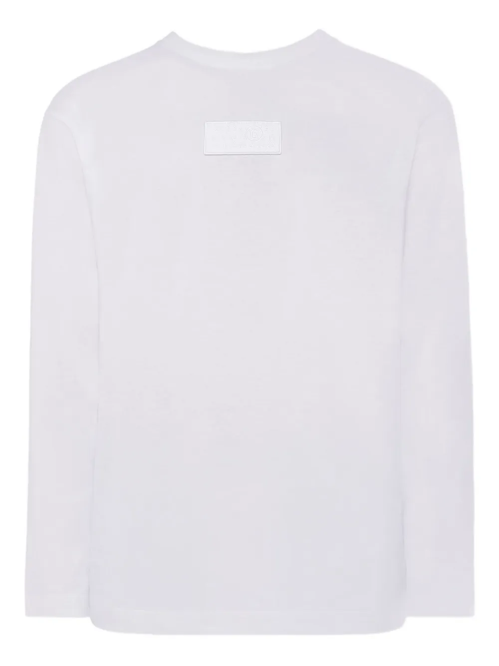 MM6 Maison Margiela Kids T-shirt met patch en lange mouwen Wit