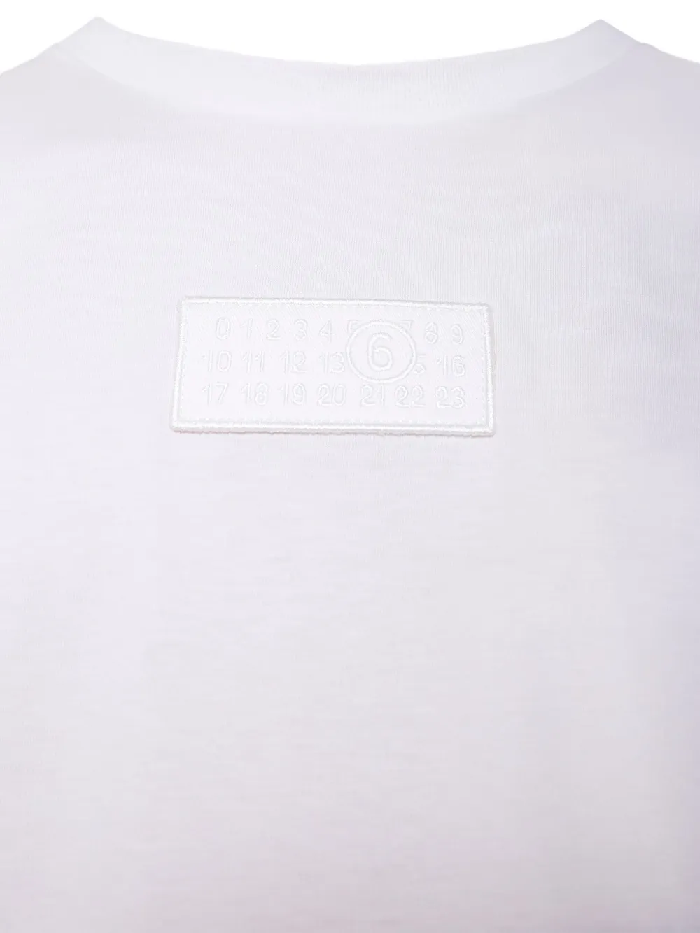 MM6 Maison Margiela Kids T-shirt met patch en lange mouwen Wit