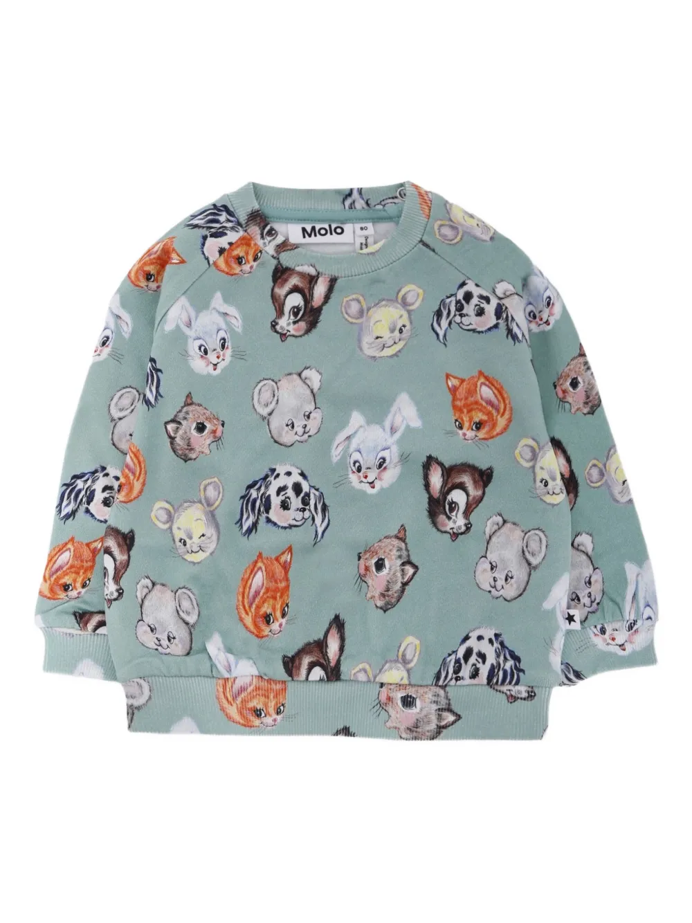 Molo Sweater met dierenprint Blauw