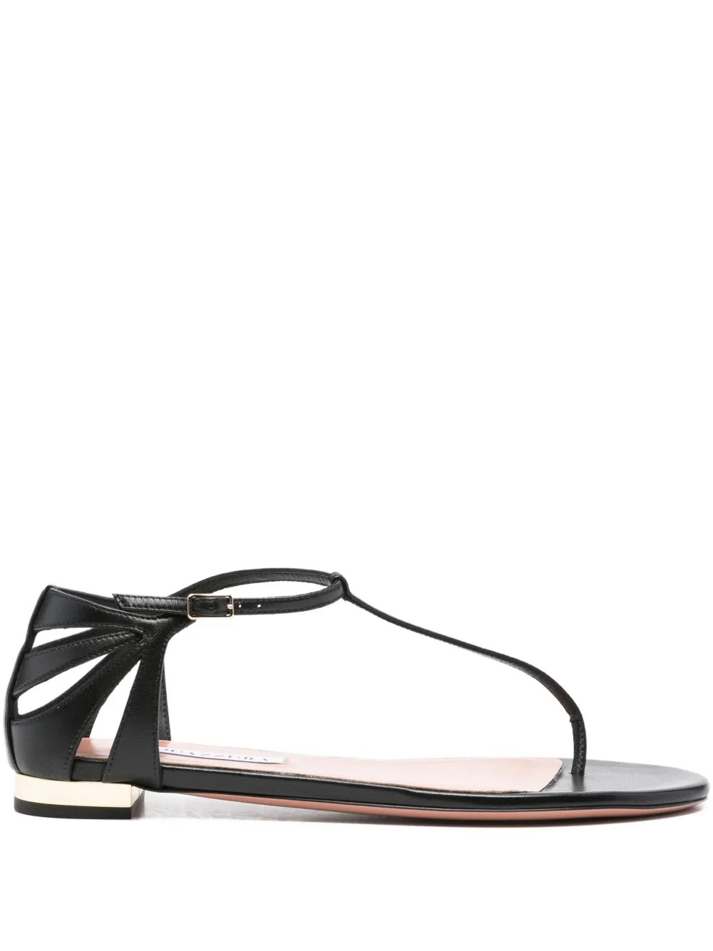 Aquazzura Leren sandalen met uitgesneden details Zwart