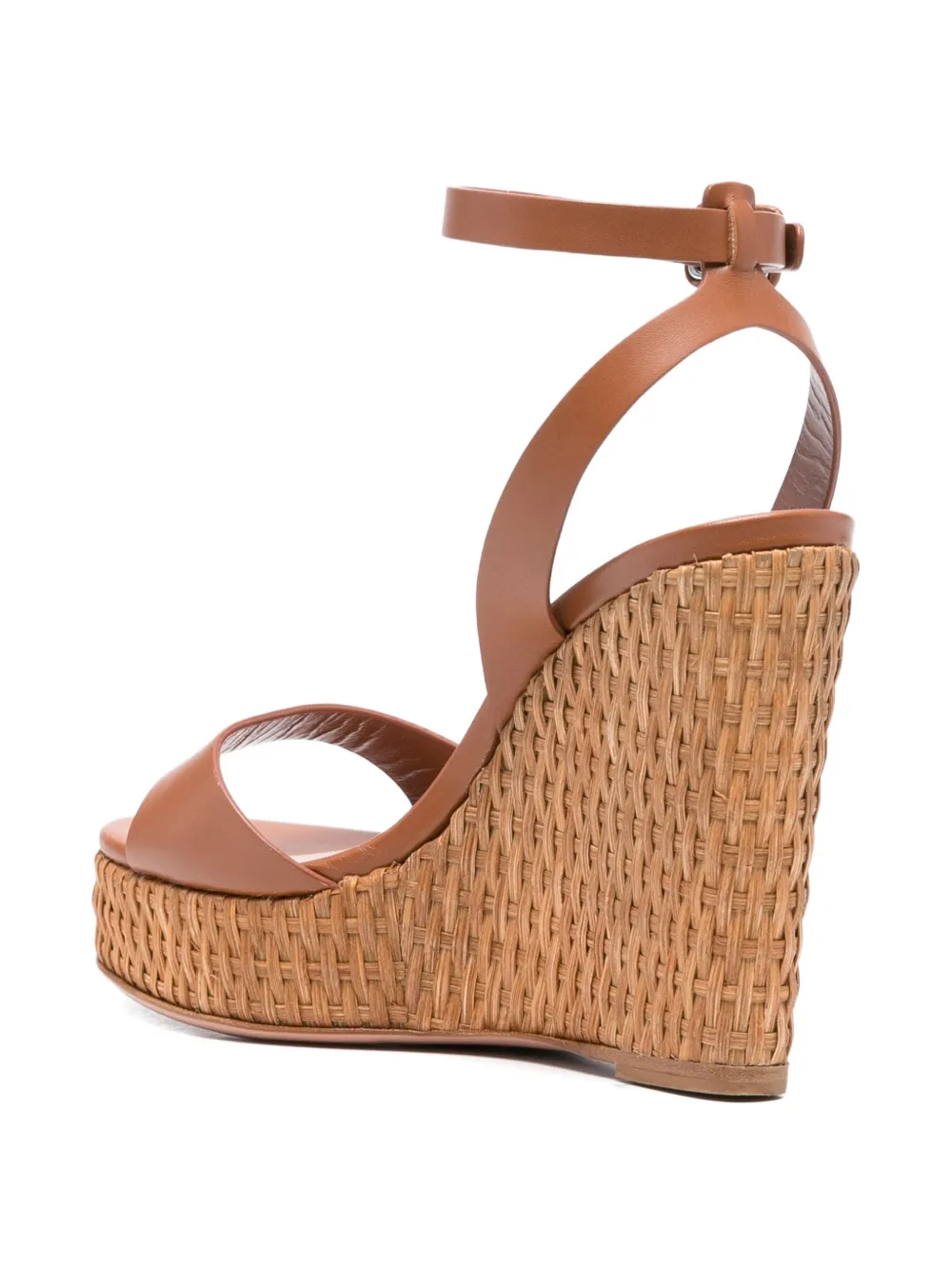 Aquazzura 110mm Sunseeker wedge sandals Brown