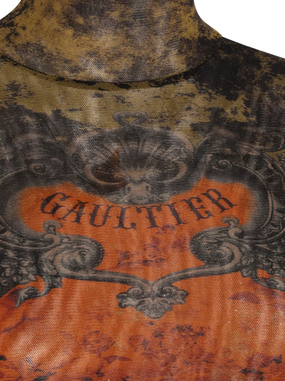 Jean Paul Gaultier graphic-print bodysuit Zwart