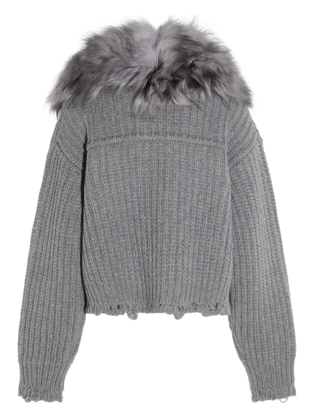 Blumarine veste en maille à bords en fourrure | Vestes en peau lainée | Image 2