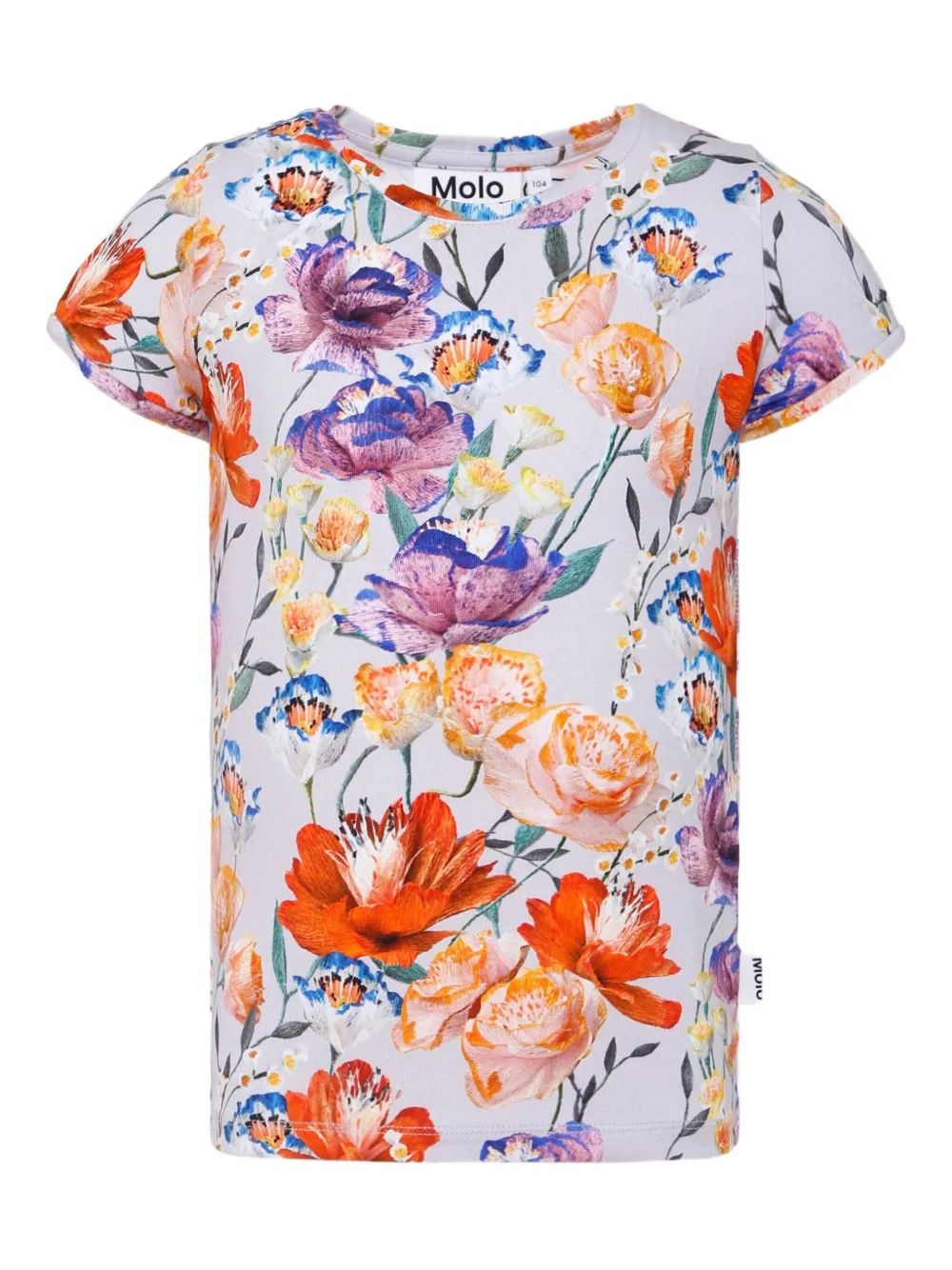 Molo Rimona T-shirt met bloe print Beige