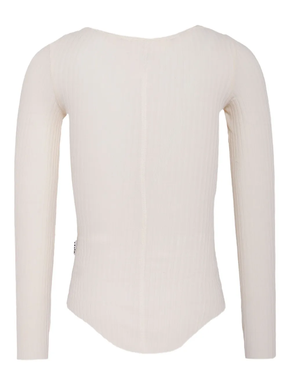 Molo Fijngeribbelde romper met lange mouwen Beige
