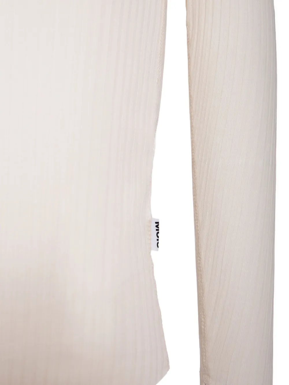Molo Fijngeribbelde romper met lange mouwen Beige