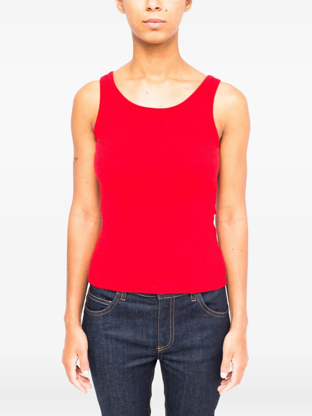 LA ROSE Canotta Cash round-neck tank top | Red | Image 1