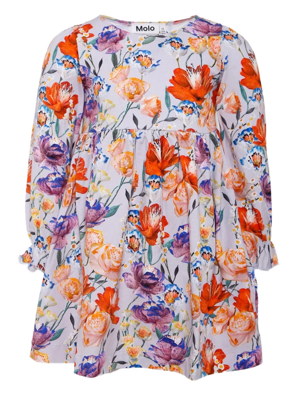 Molo Jurk met bloe print Paars