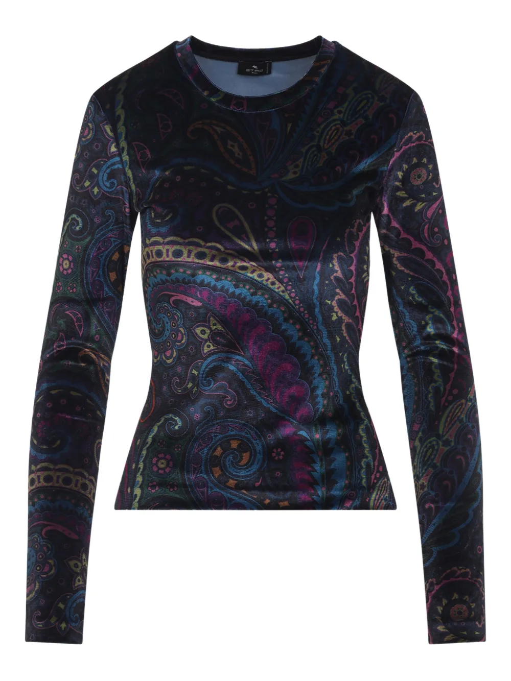 Etro Paisley-print Velvet T-shirt