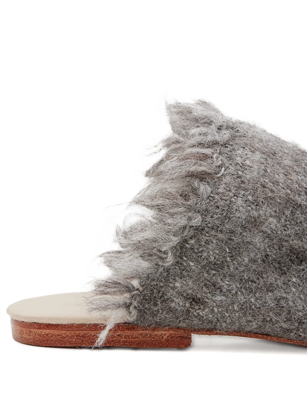 THIBAULT VAN DER STRAETE frayed-detailing loafers Grey