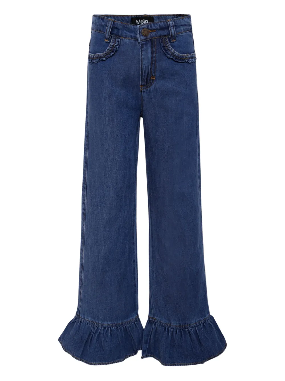 Molo Amara jeans met ruches Blauw