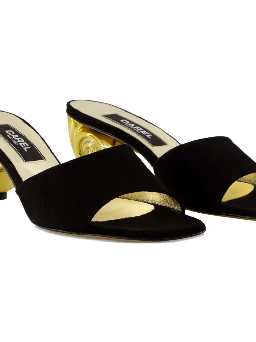 Carel Paris 50mm Naiade spiral-heel sandals Zwart