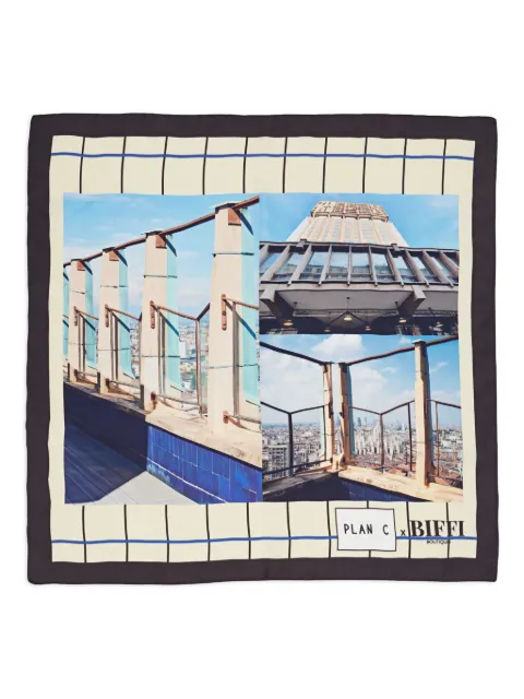 DEMIUR  x Biffi Boutiques Demiur building-print scarf
