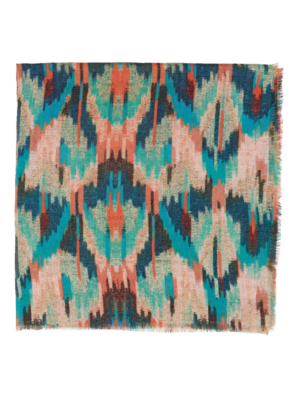 DEMIUR geometric-pattern scarf Blauw