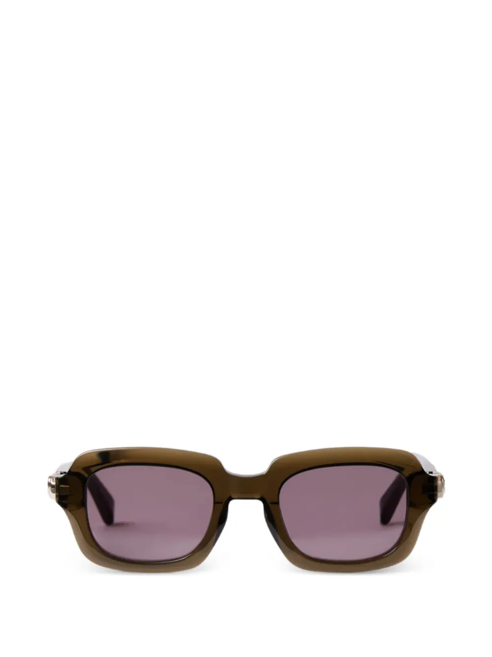 SANDRO bead-embellished square-frame sunglasses - Verde