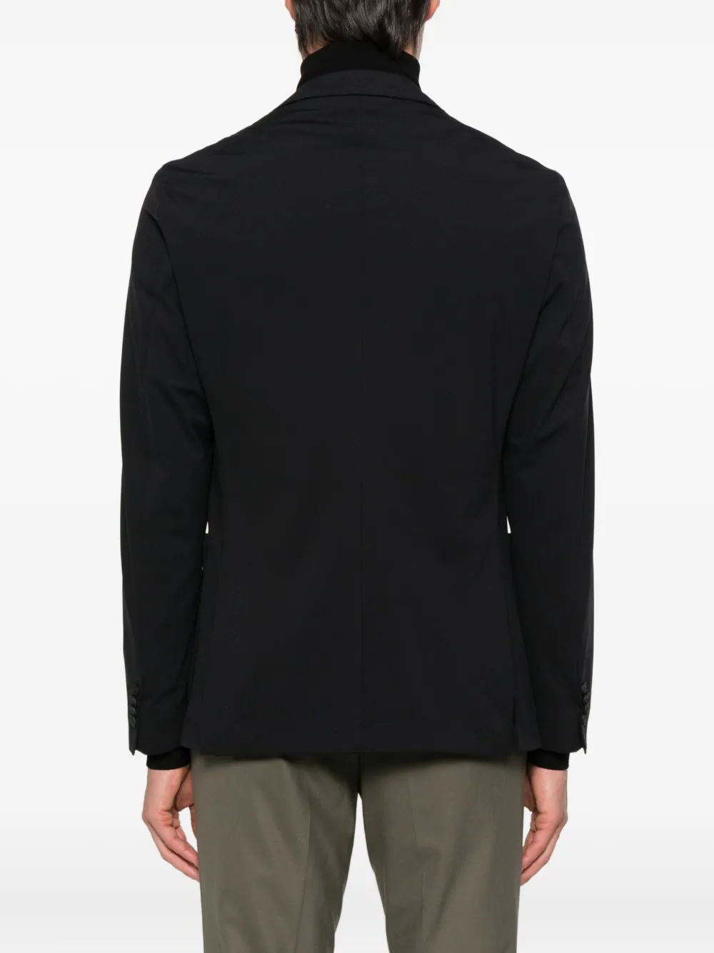 BOSS Blazer met enkele rij knopen Zwart