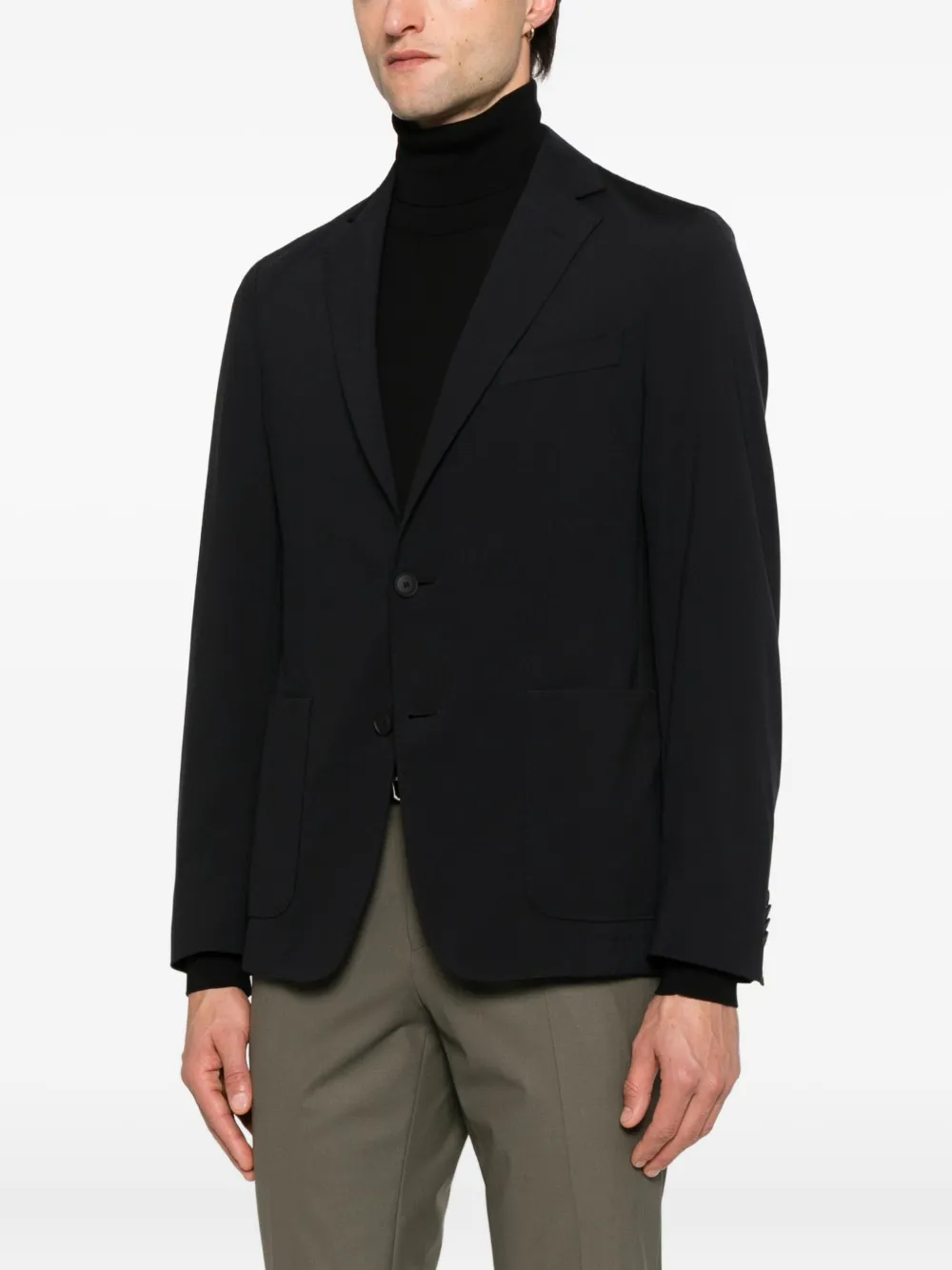 BOSS Blazer met enkele rij knopen Zwart