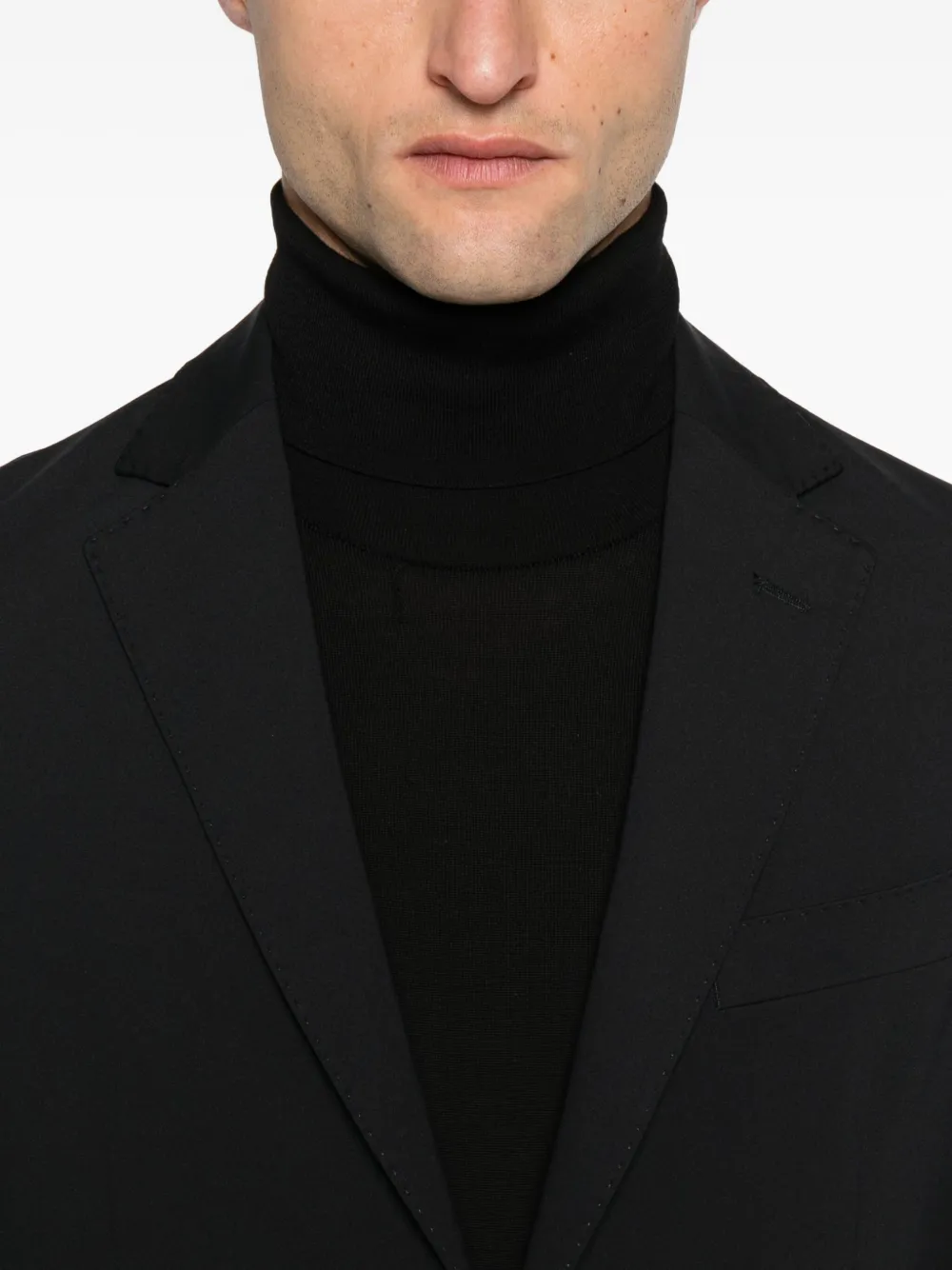 BOSS Blazer met enkele rij knopen Zwart